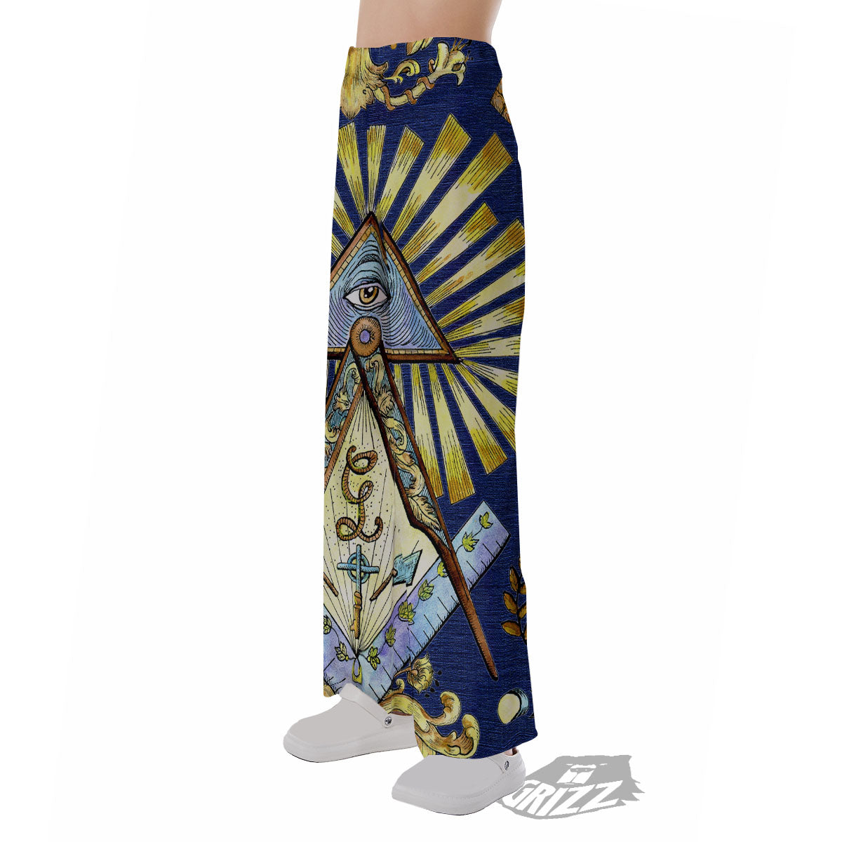 Freemasonry Masonic Vintage Print Pajama Pants-grizzshop