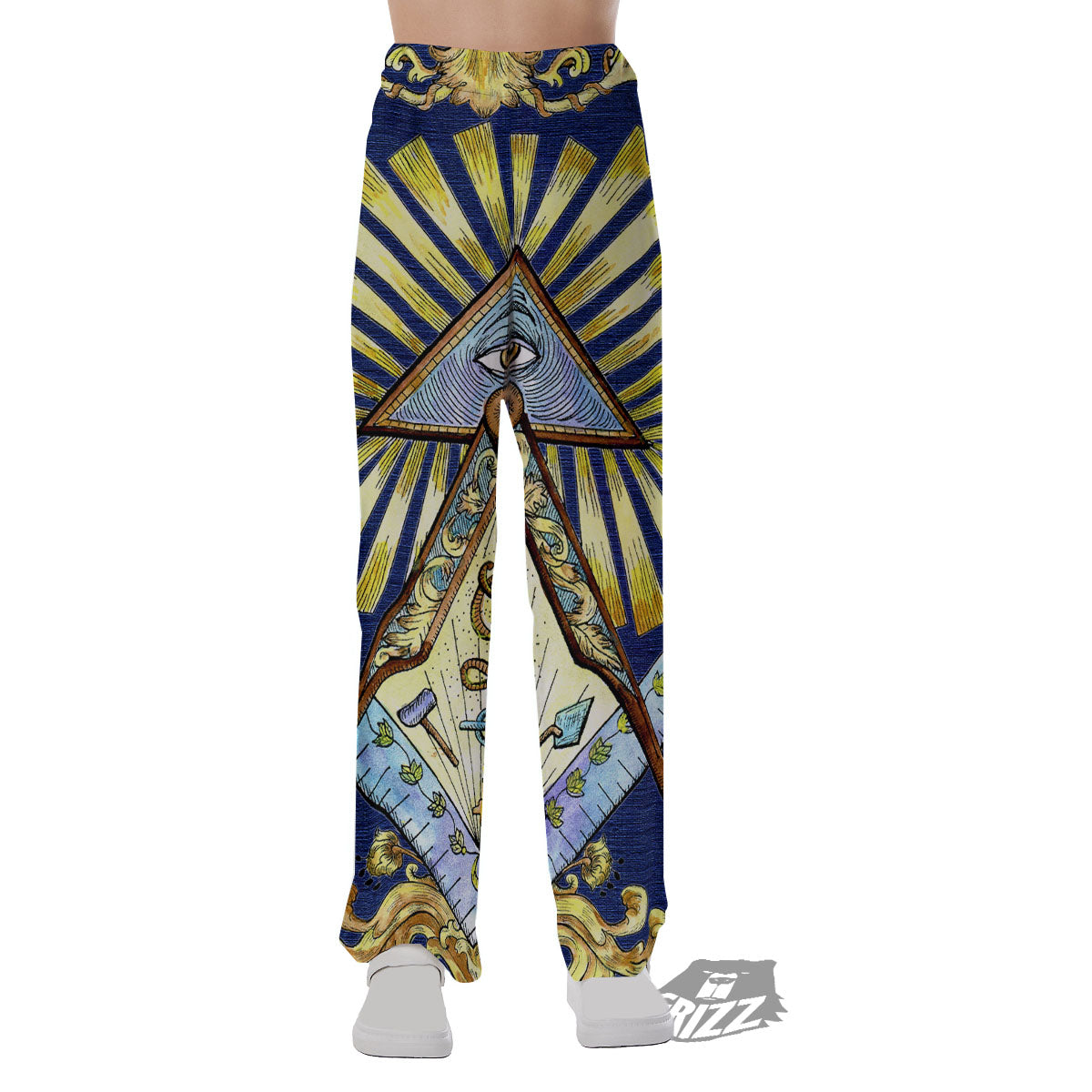 Freemasonry Masonic Vintage Print Pajama Pants-grizzshop