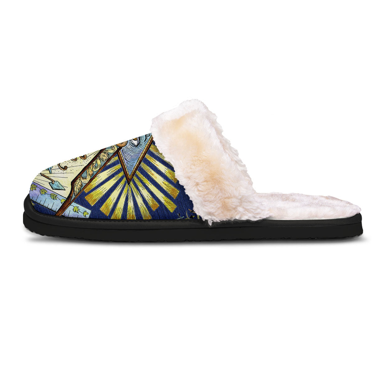 Freemasonry Masonic Vintage Print Slippers-grizzshop