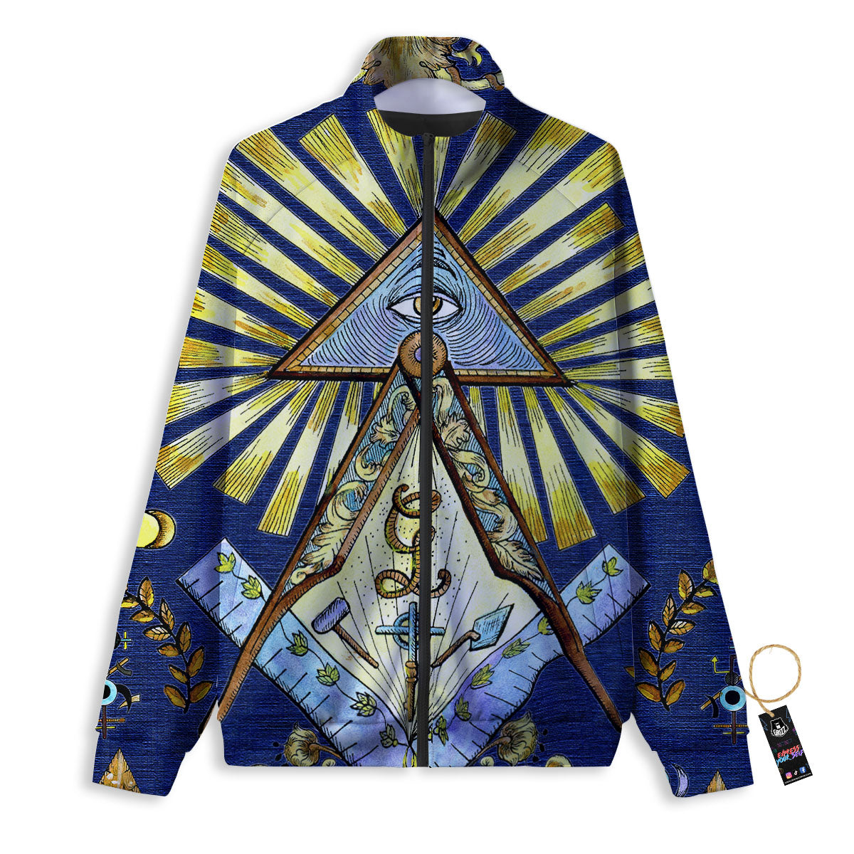 Freemasonry Masonic Vintage Print Track Jacket-grizzshop
