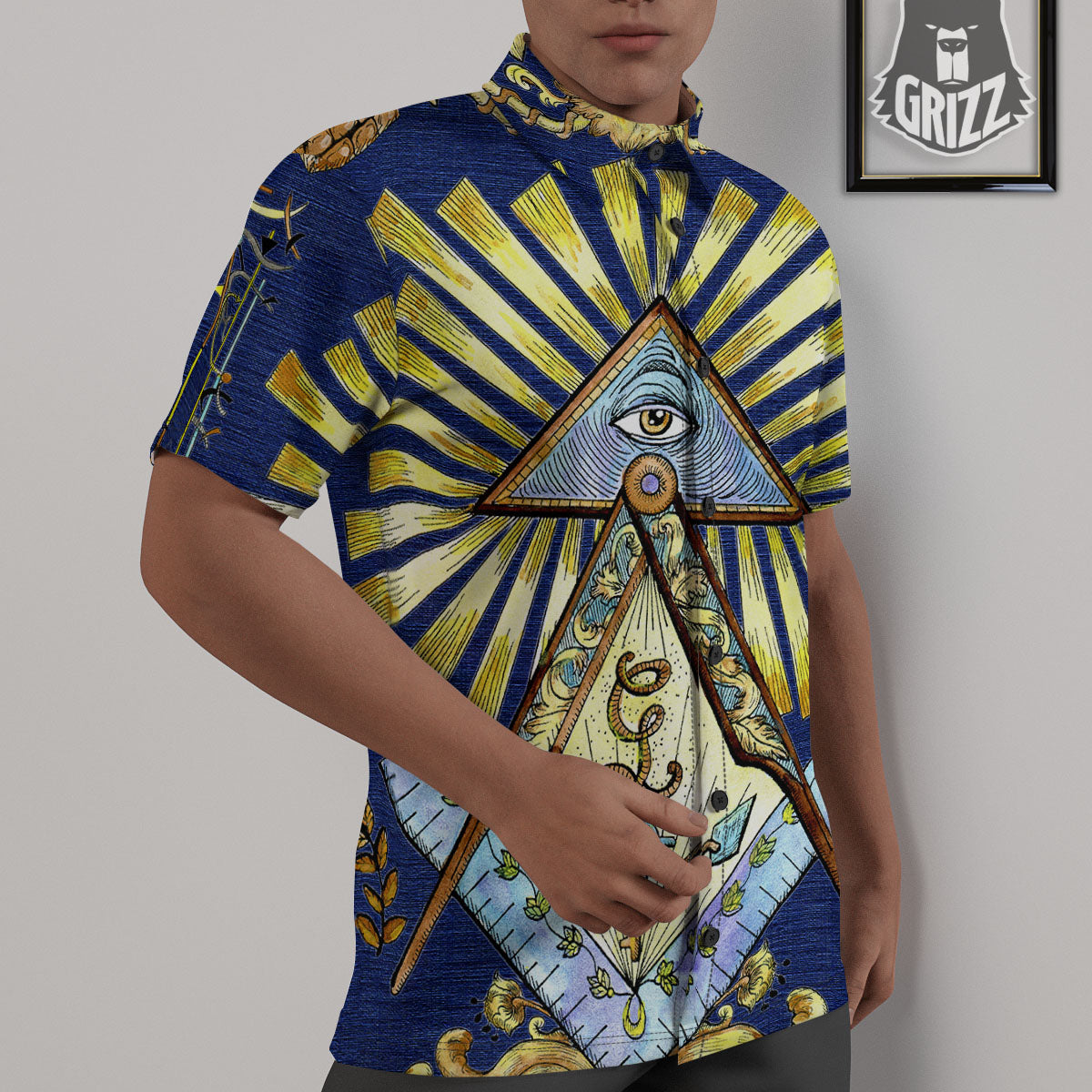Freemasonry Masonic Vintage Print Untucked Shirts-grizzshop