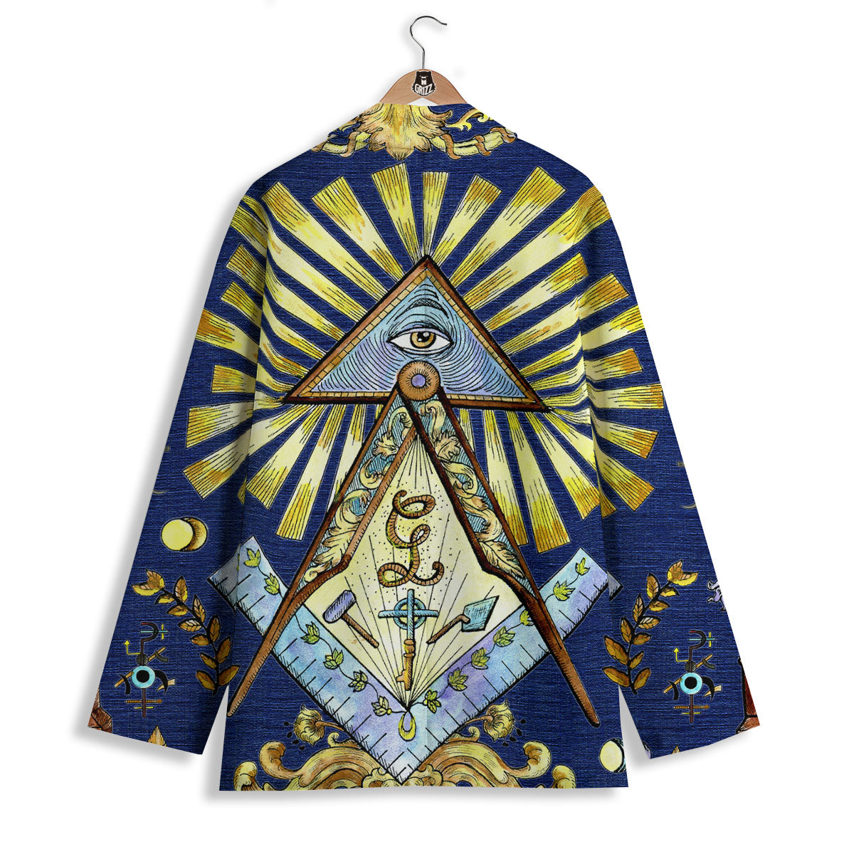 Freemasonry Masonic Vintage Print Women's Blazer-grizzshop