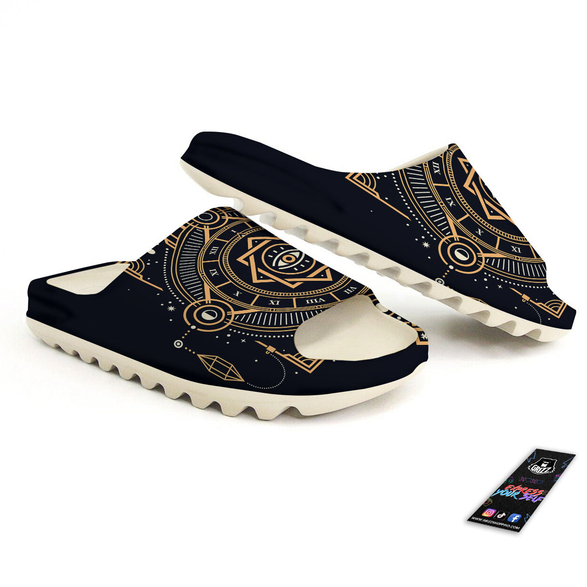 Freemasonry Masonic Eye Print Sandals-grizzshop
