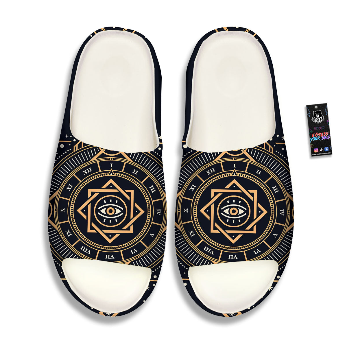 Freemasonry Masonic Eye Print Sandals-grizzshop