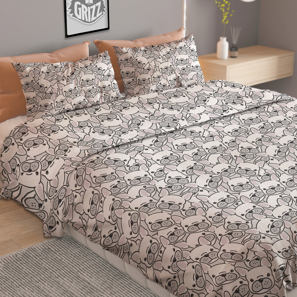 French Fries Cute Print Pattern Duvet Cover Bedding Set