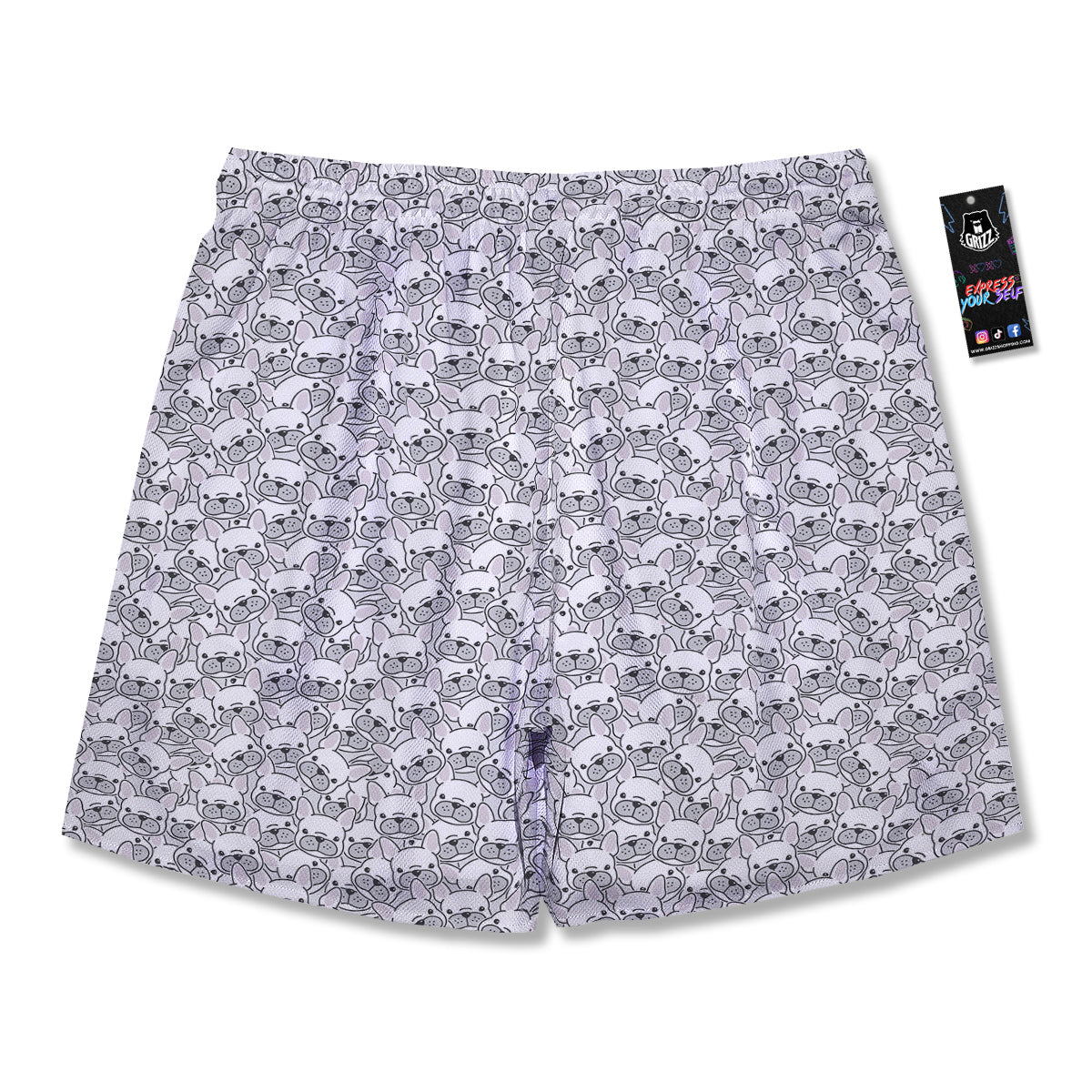 French Bulldog Cartoon Print Pattern Men's Running Shorts-grizzshop