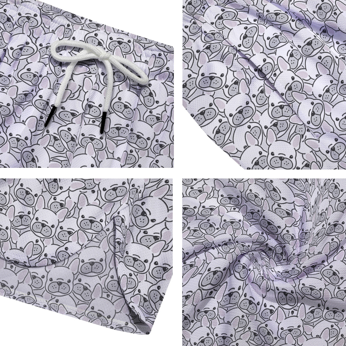 French Bulldog Cartoon Print Pattern Men's Running Shorts-grizzshop