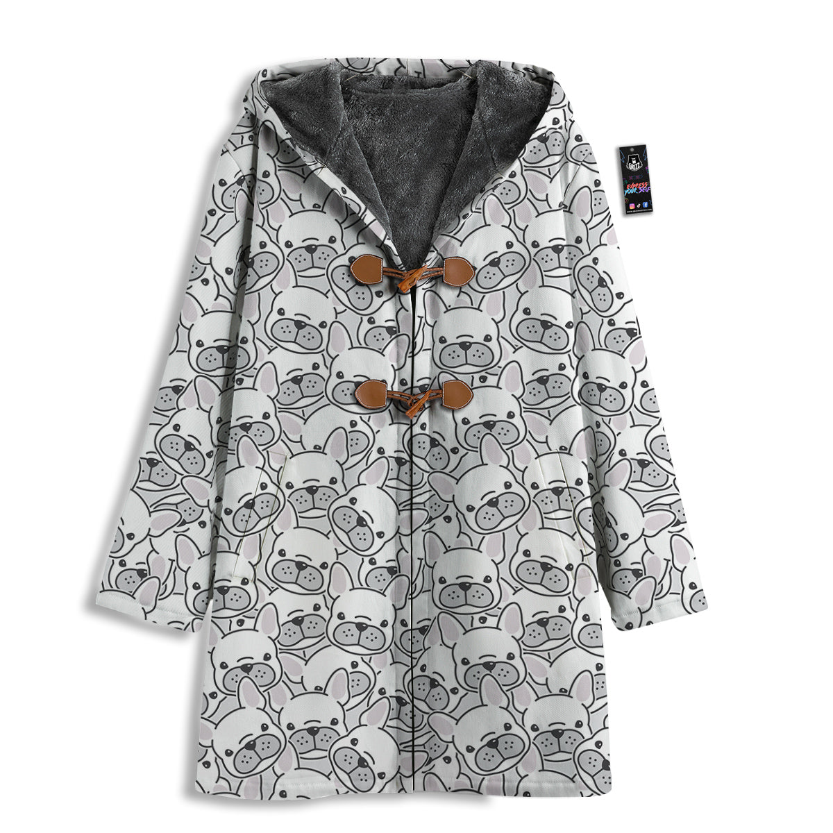 French Bulldog Cartoon Print Pattern Men's Windbreaker Jacket-grizzshop