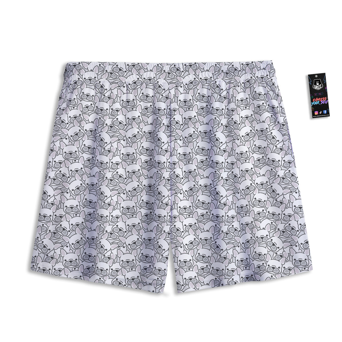 French Fries Cute Print Pattern Mesh Shorts