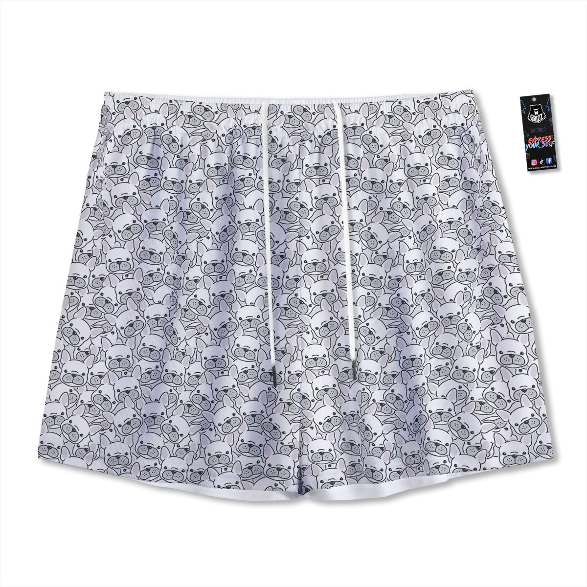 French Fries Cute Print Pattern Mesh Shorts