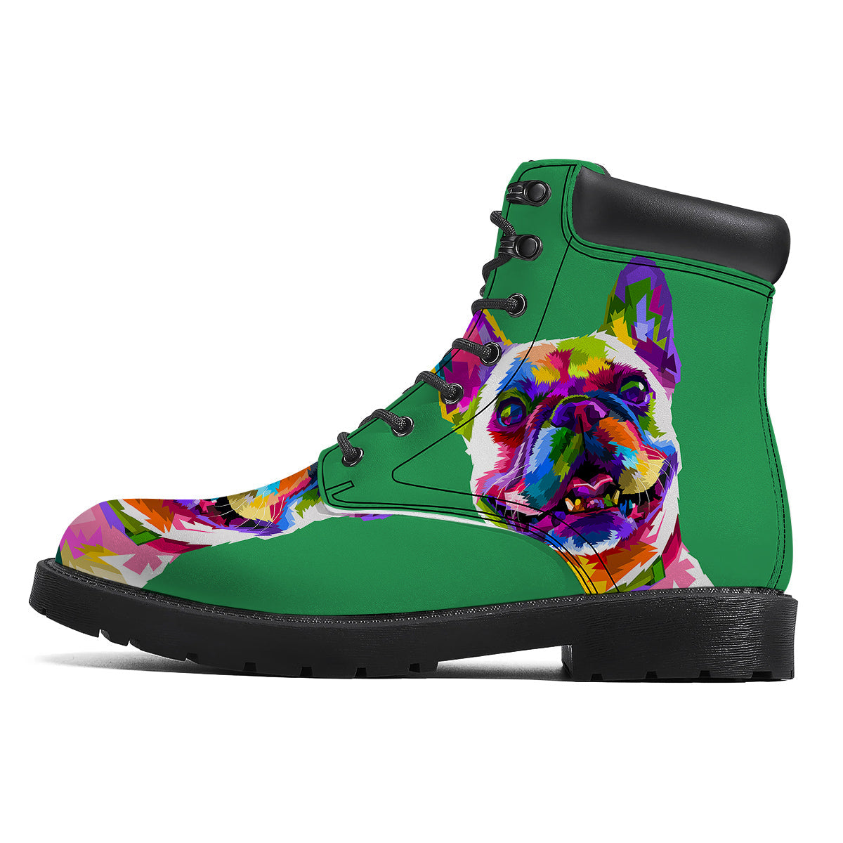 French Bulldog Coloful Print Boots-grizzshop