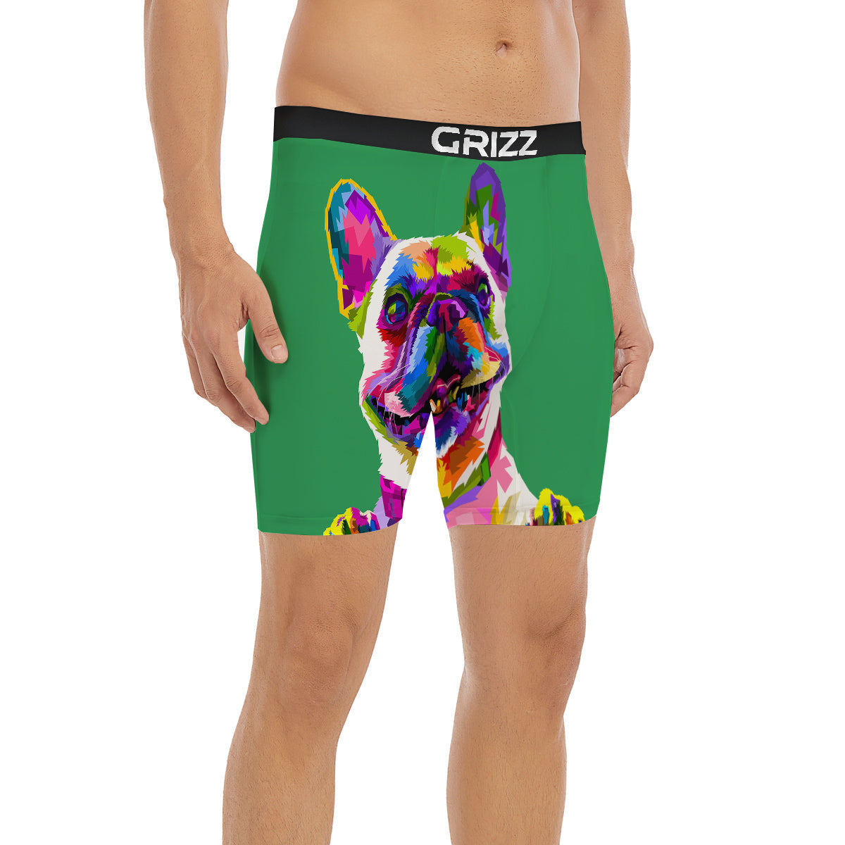 French Bulldog Coloful Print Boxer Briefs-grizzshop