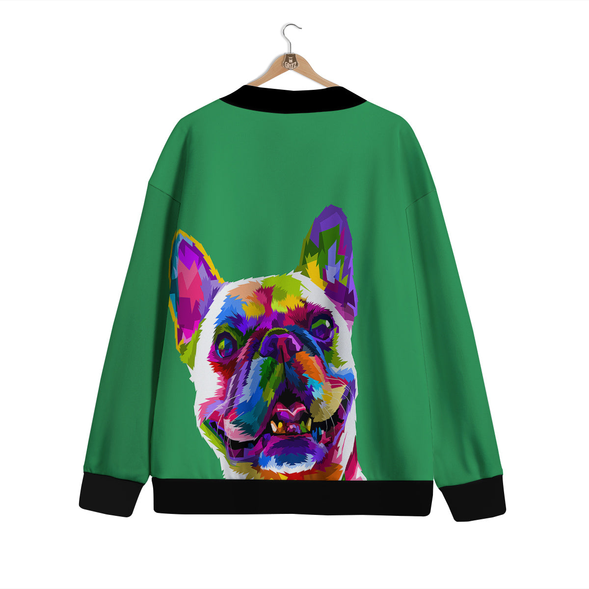 French Bulldog Coloful Print Cardigan-grizzshop