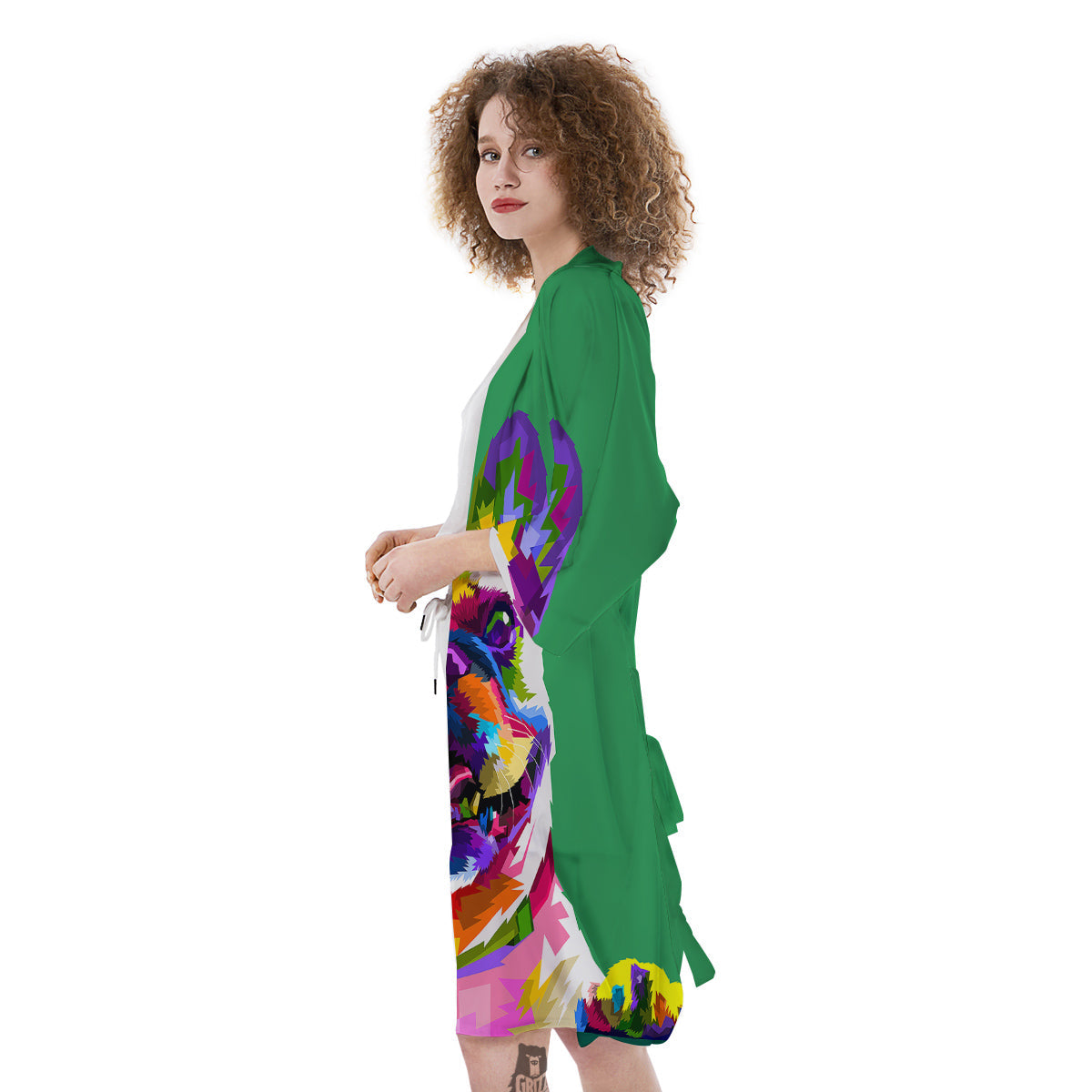 French Bulldog Coloful Print Kimono-grizzshop