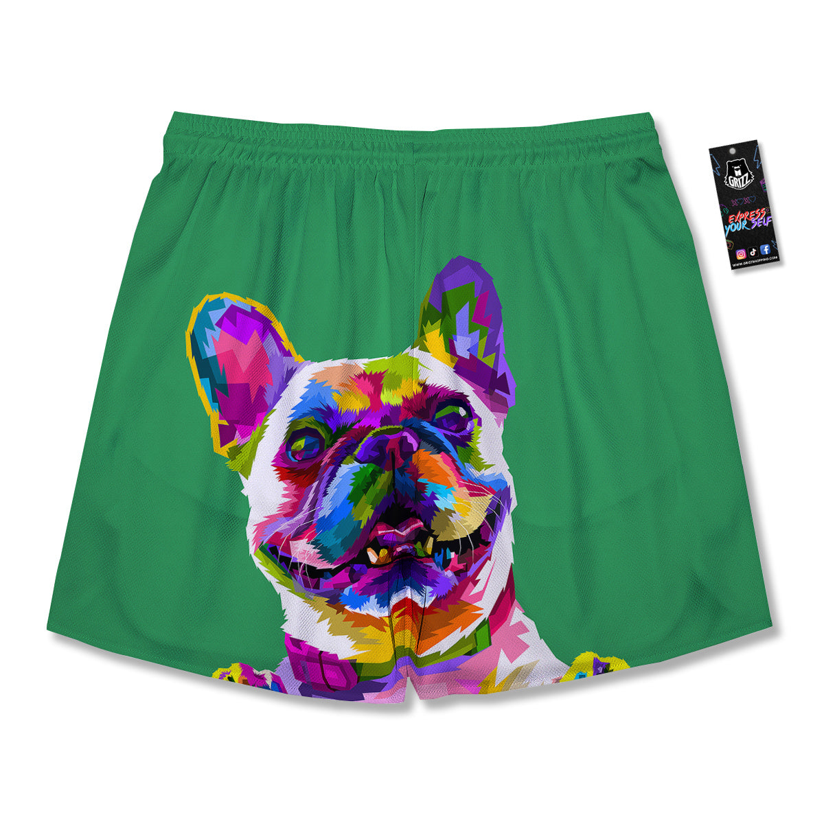 French Bulldog Coloful Print Men's Running Shorts-grizzshop