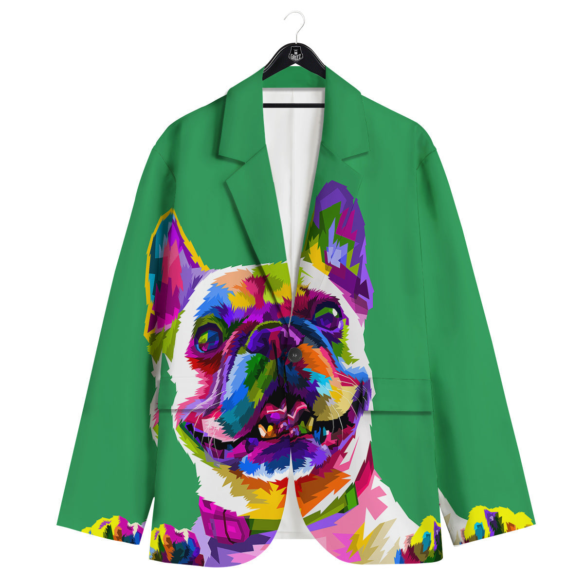French Bulldog Coloful Print Men's Sport Coat-grizzshop