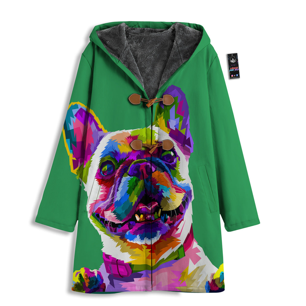 French Bulldog Coloful Print Men's Windbreaker Jacket-grizzshop