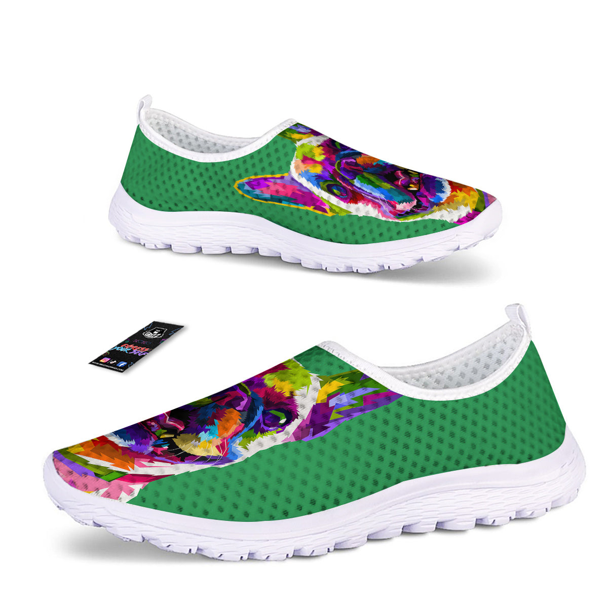 French Bulldog Coloful Print Nurse Shoes-grizzshop