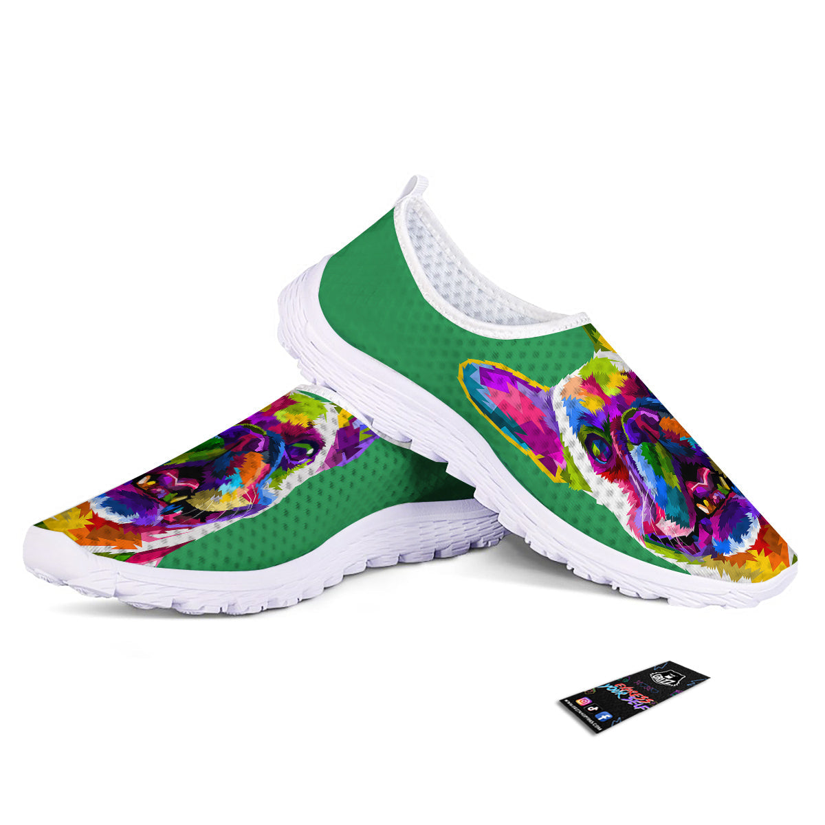 French Bulldog Coloful Print Nurse Shoes-grizzshop