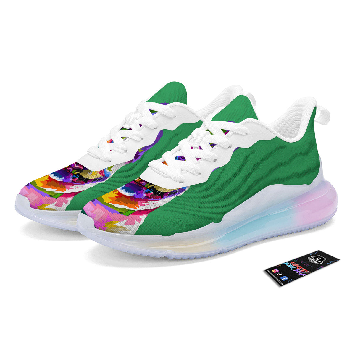 French Bulldog Coloful Print Running Sneakers-grizzshop
