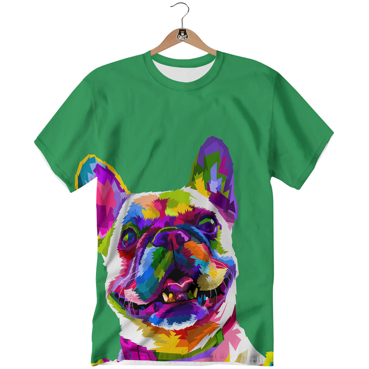 French Bulldog Coloful Print T-Shirt-grizzshop