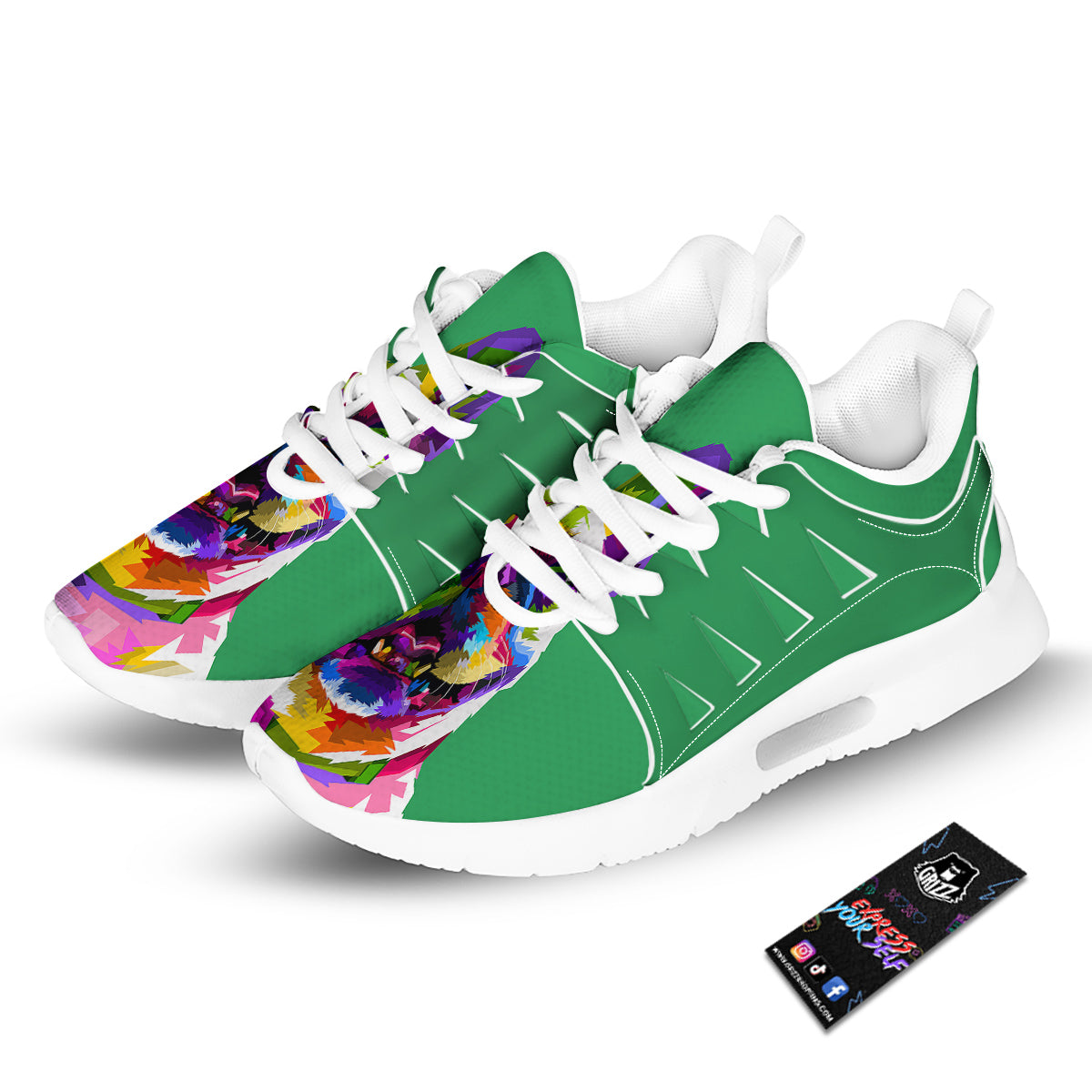 French Bulldog Coloful Print Tennis Shoes-grizzshop