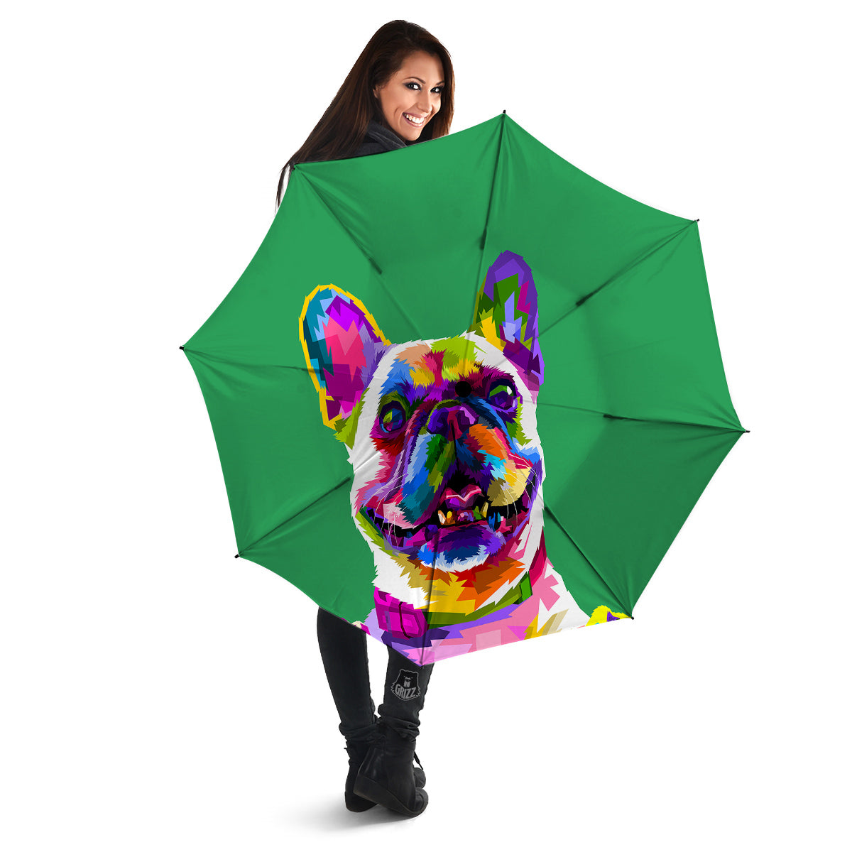 French Bulldog Coloful Print Umbrella-grizzshop