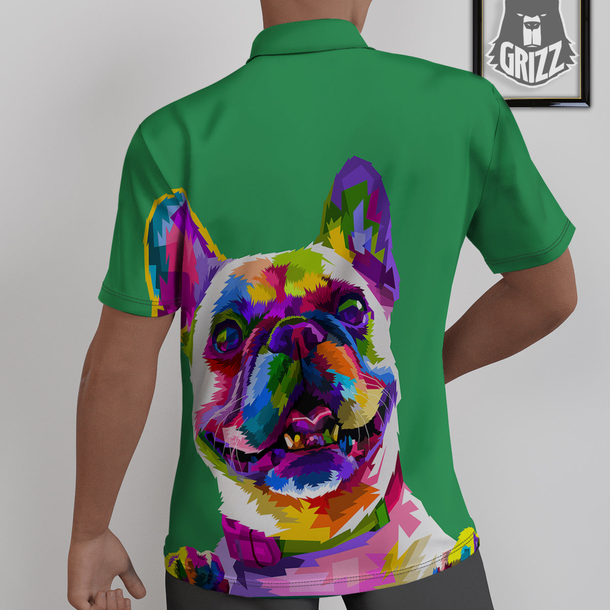 French Bulldog Coloful Print Untucked Shirts-grizzshop