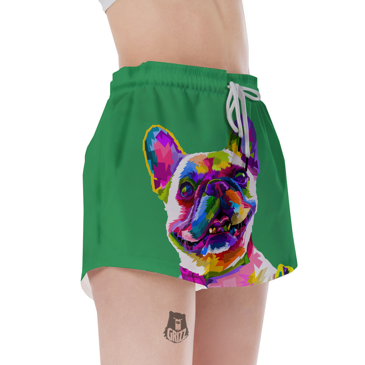 French Bulldog Coloful Print Women's Shorts-grizzshop