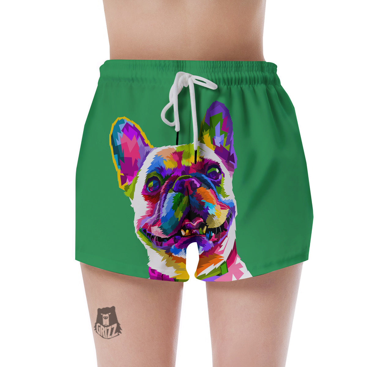 French Bulldog Coloful Print Women's Shorts-grizzshop