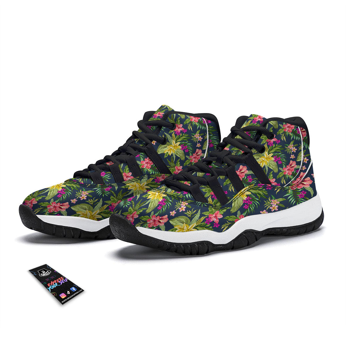 French Bulldog Faces Print Pattern Black Bball Shoes-grizzshop