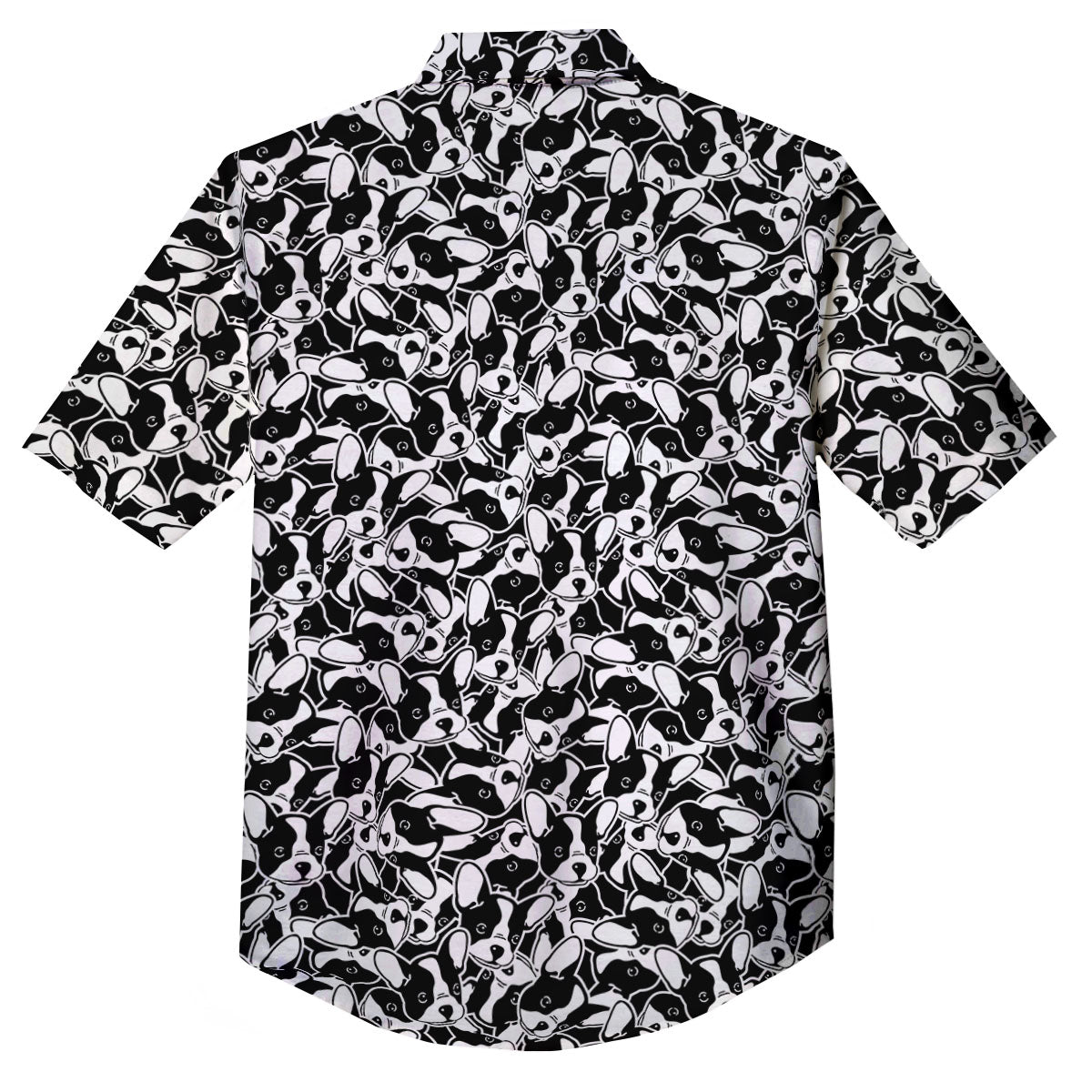 French Bulldog Faces Print Pattern Button Up Shirt-grizzshop