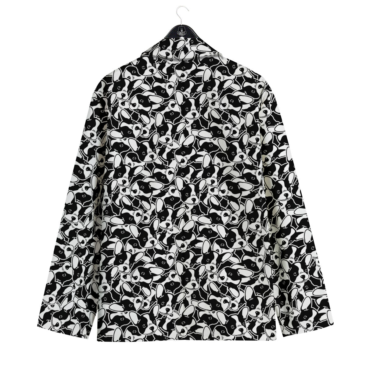 French Bulldog Faces Print Pattern Men's Sport Coat-grizzshop