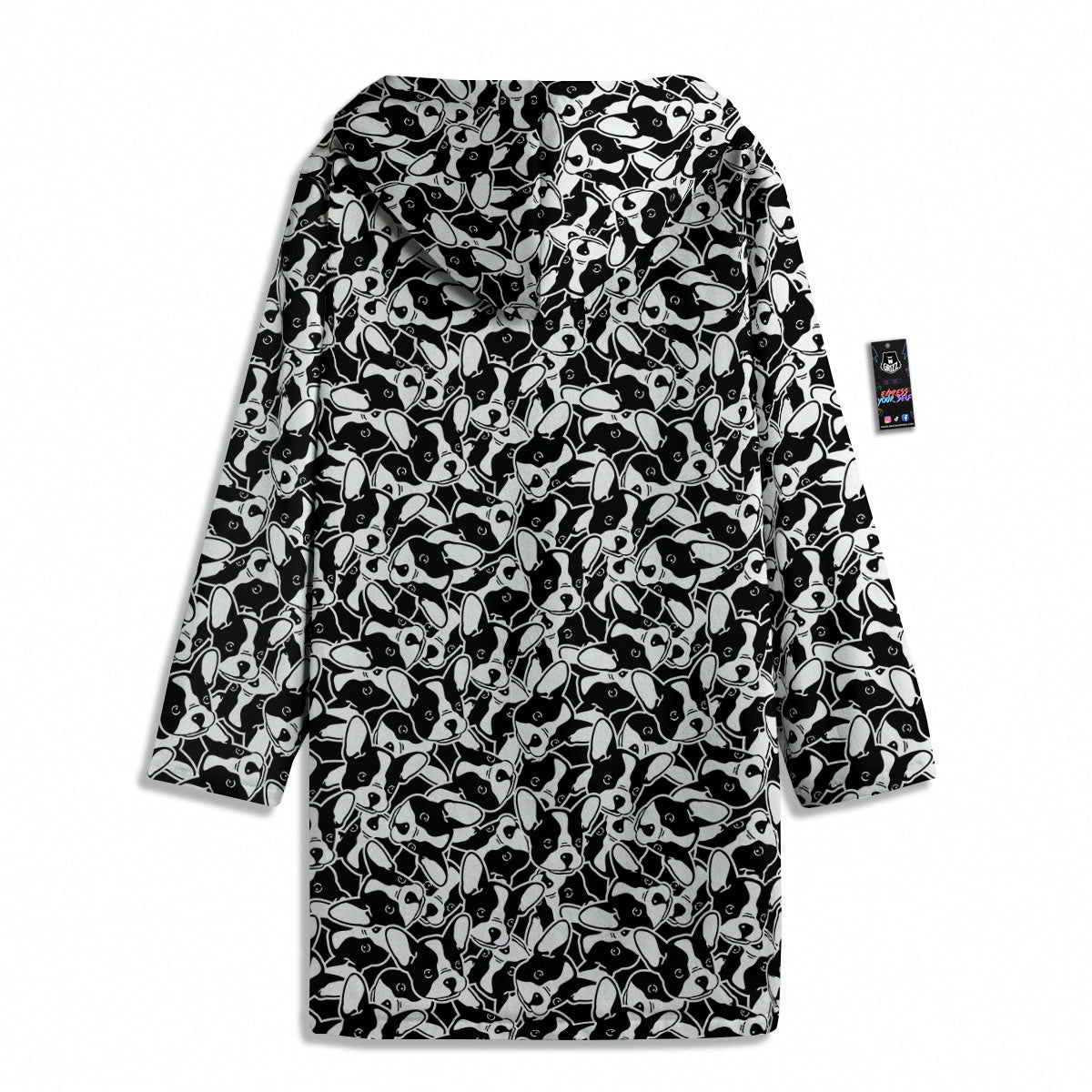 French Bulldog Faces Print Pattern Men's Windbreaker Jacket-grizzshop
