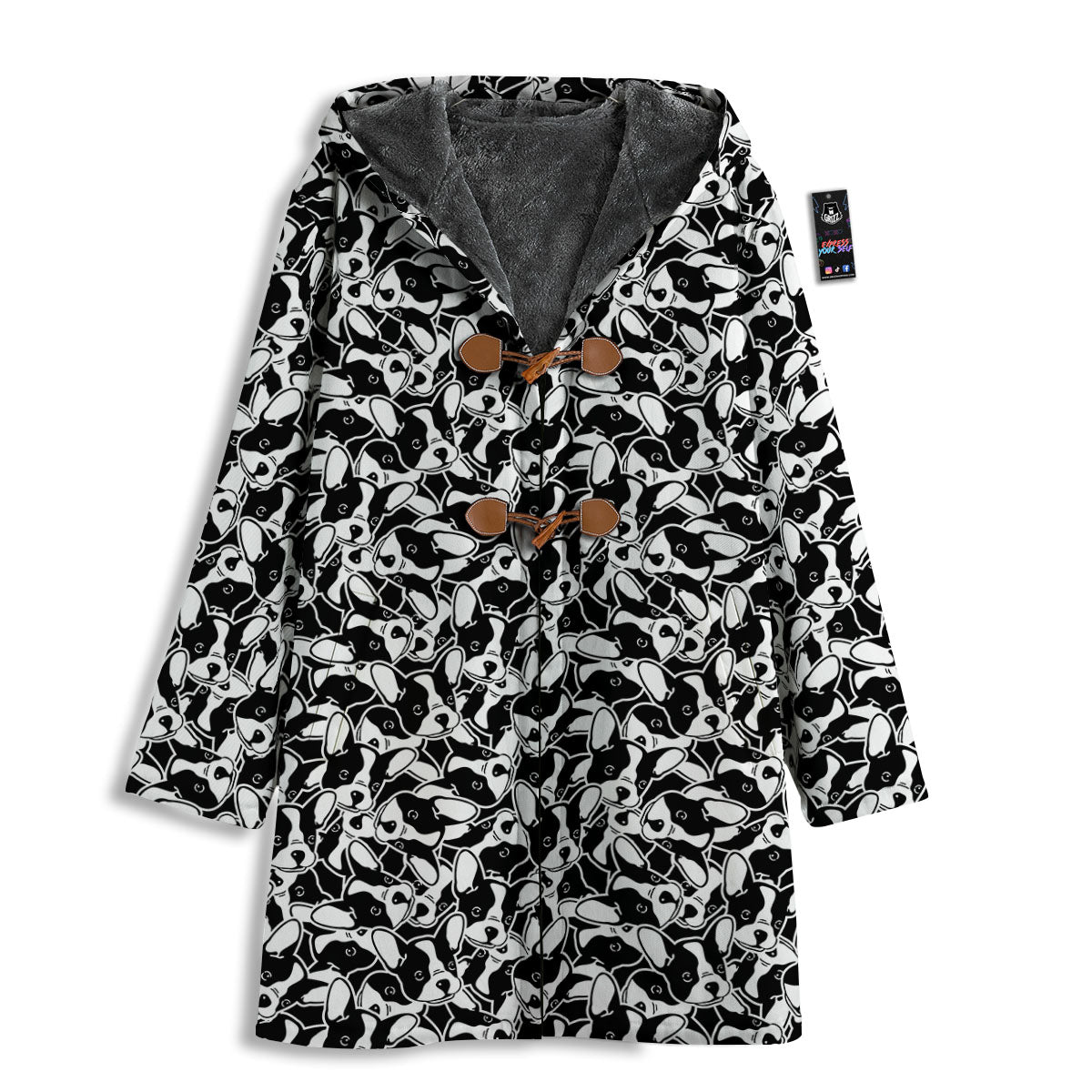 French Bulldog Faces Print Pattern Men's Windbreaker Jacket-grizzshop