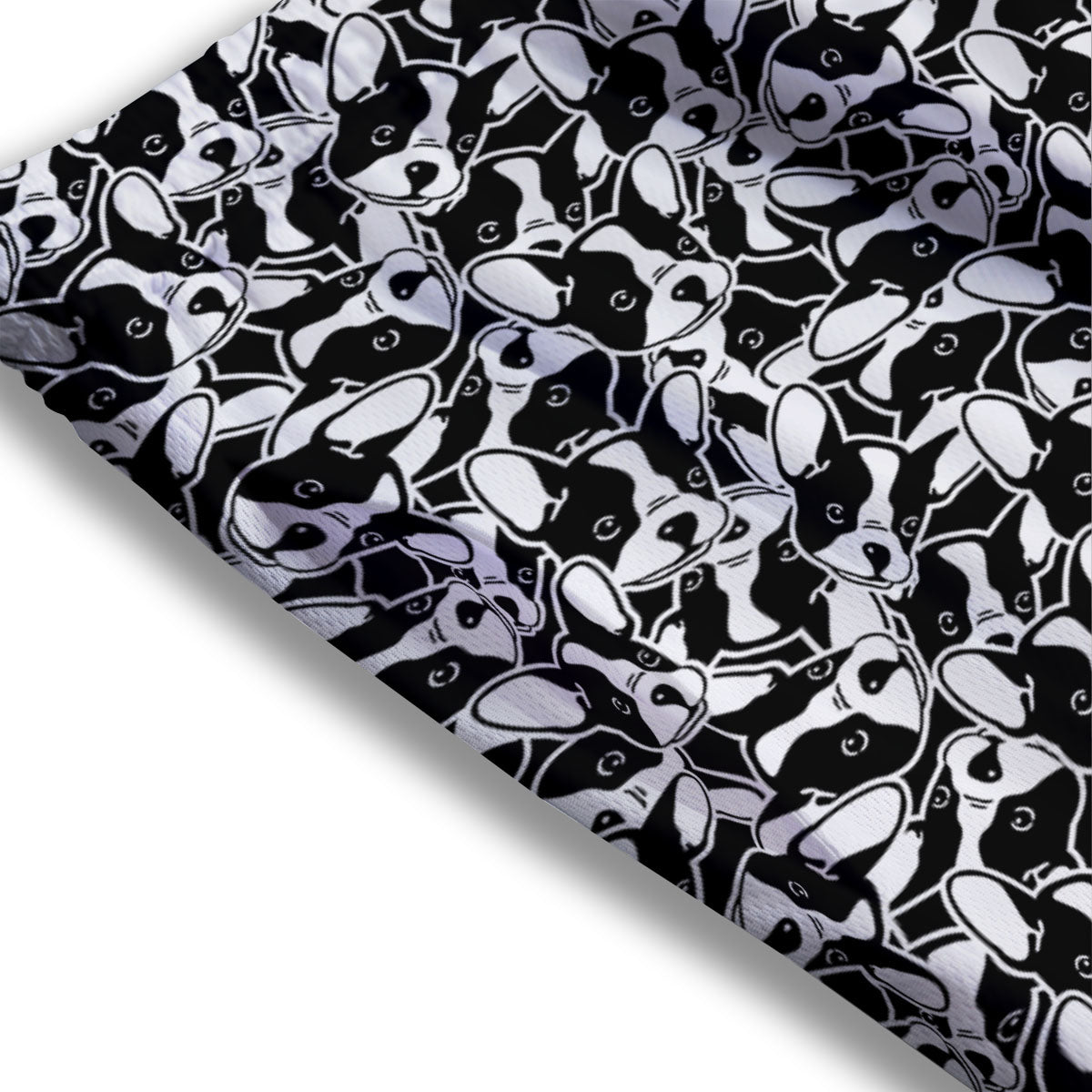 French Bulldog Faces Print Pattern Mesh Shorts