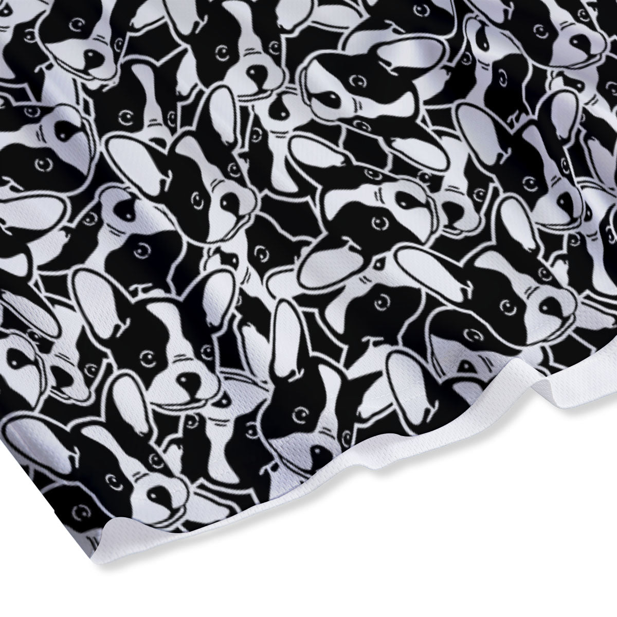 French Bulldog Faces Print Pattern Mesh Shorts