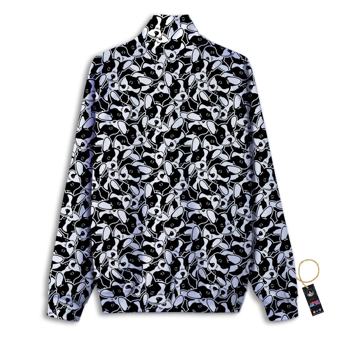 French Bulldog Faces Print Pattern Track Jacket-grizzshop
