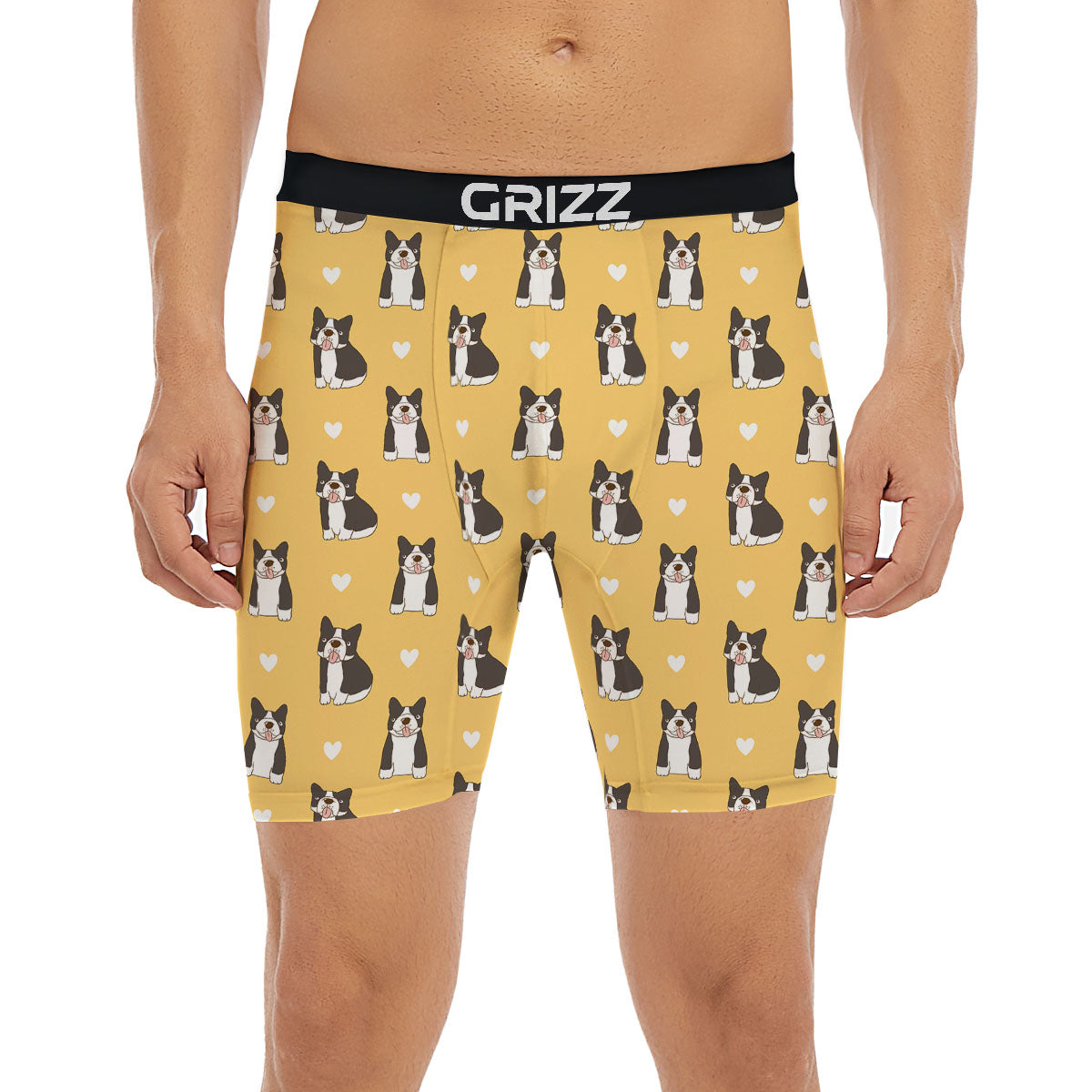 French Bulldog Lovely Print Pattern Boxer Briefs-grizzshop