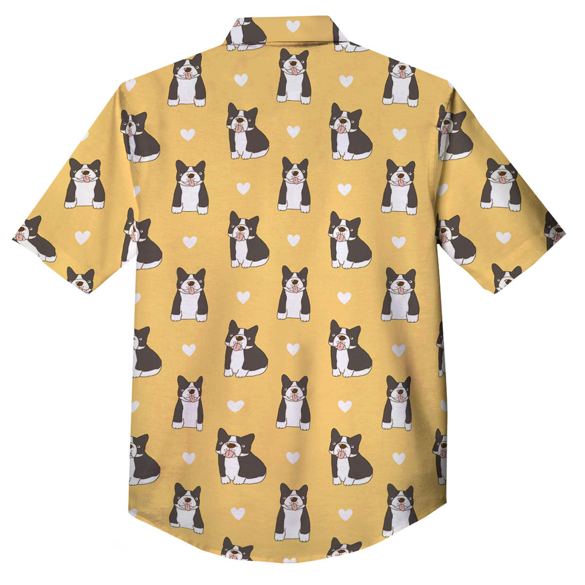 French Bulldog Lovely Print Pattern Button Up Shirt-grizzshop