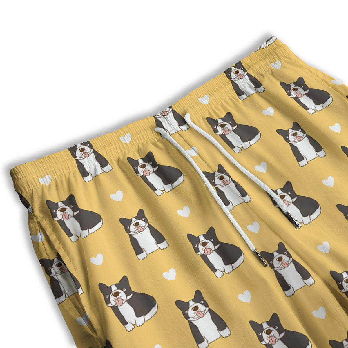 French Bulldog Lovely Print Pattern Men's Athletic Shorts