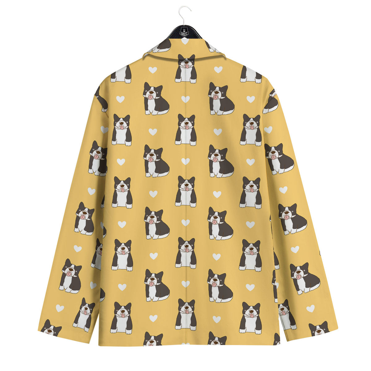 French Bulldog Lovely Print Pattern Men's Sport Coat-grizzshop
