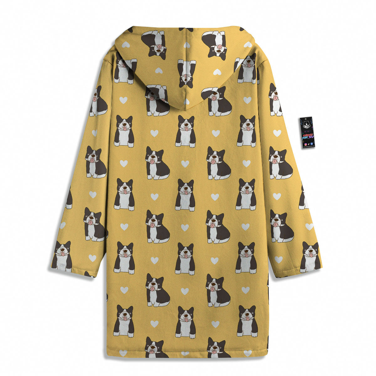 French Bulldog Lovely Print Pattern Men's Windbreaker Jacket-grizzshop
