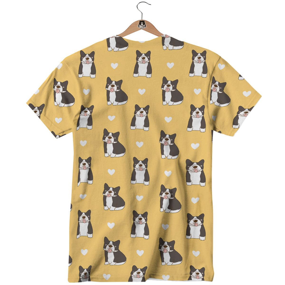 French Bulldog Lovely Print Pattern T-Shirt-grizzshop
