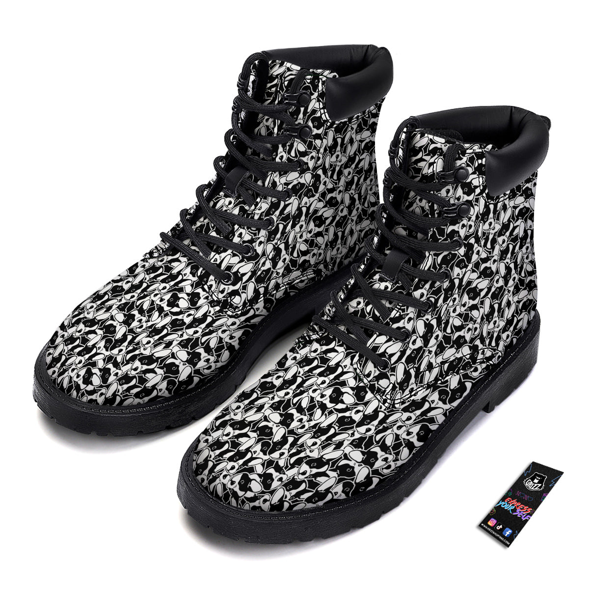 French Bulldog Puppy Cute Print Pattern Boots-grizzshop