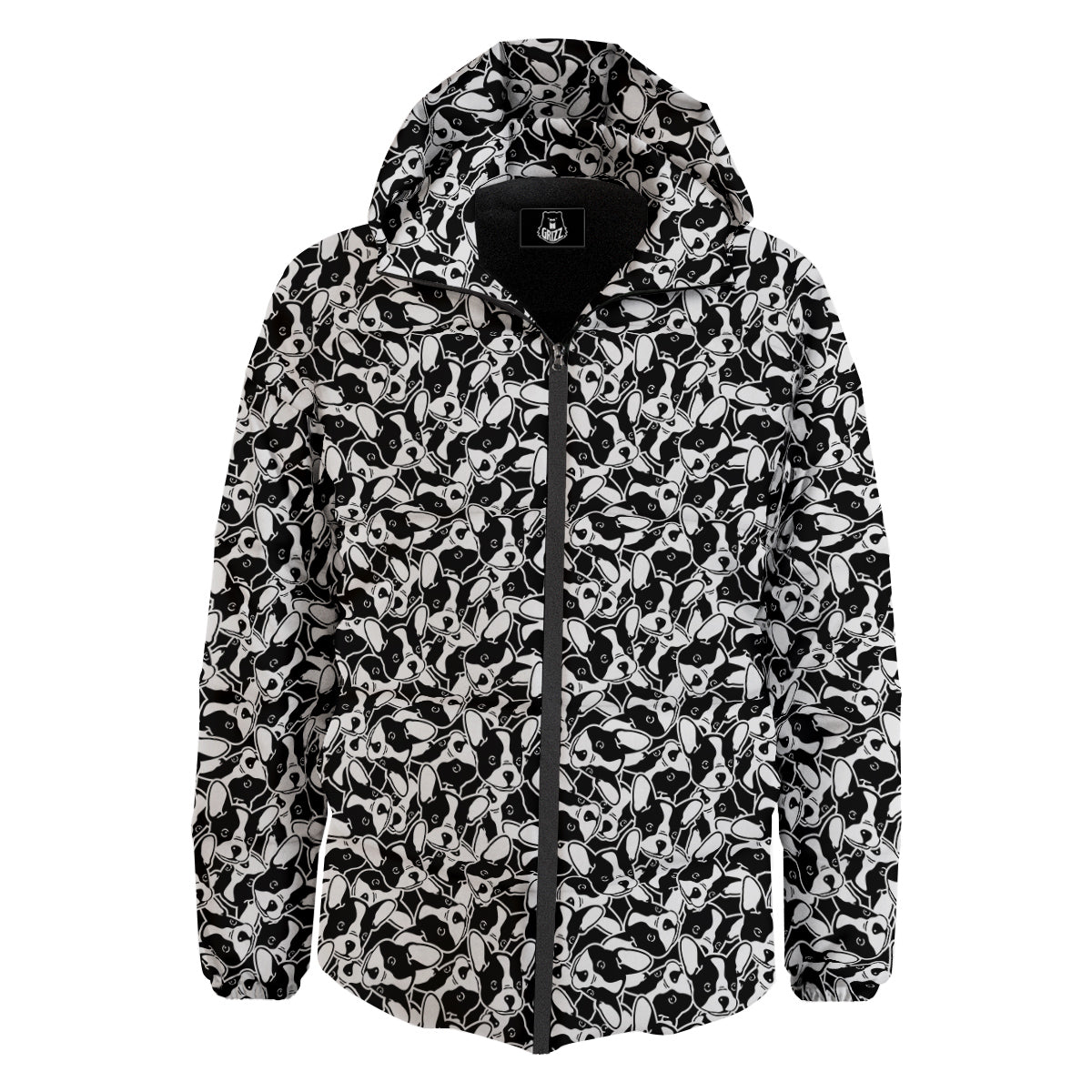 French Bulldog Puppy Cute Print Pattern Down Jacket-grizzshop