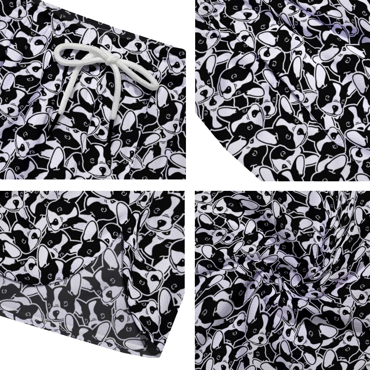 French Bulldog Puppy Cute Print Pattern Men's Running Shorts-grizzshop