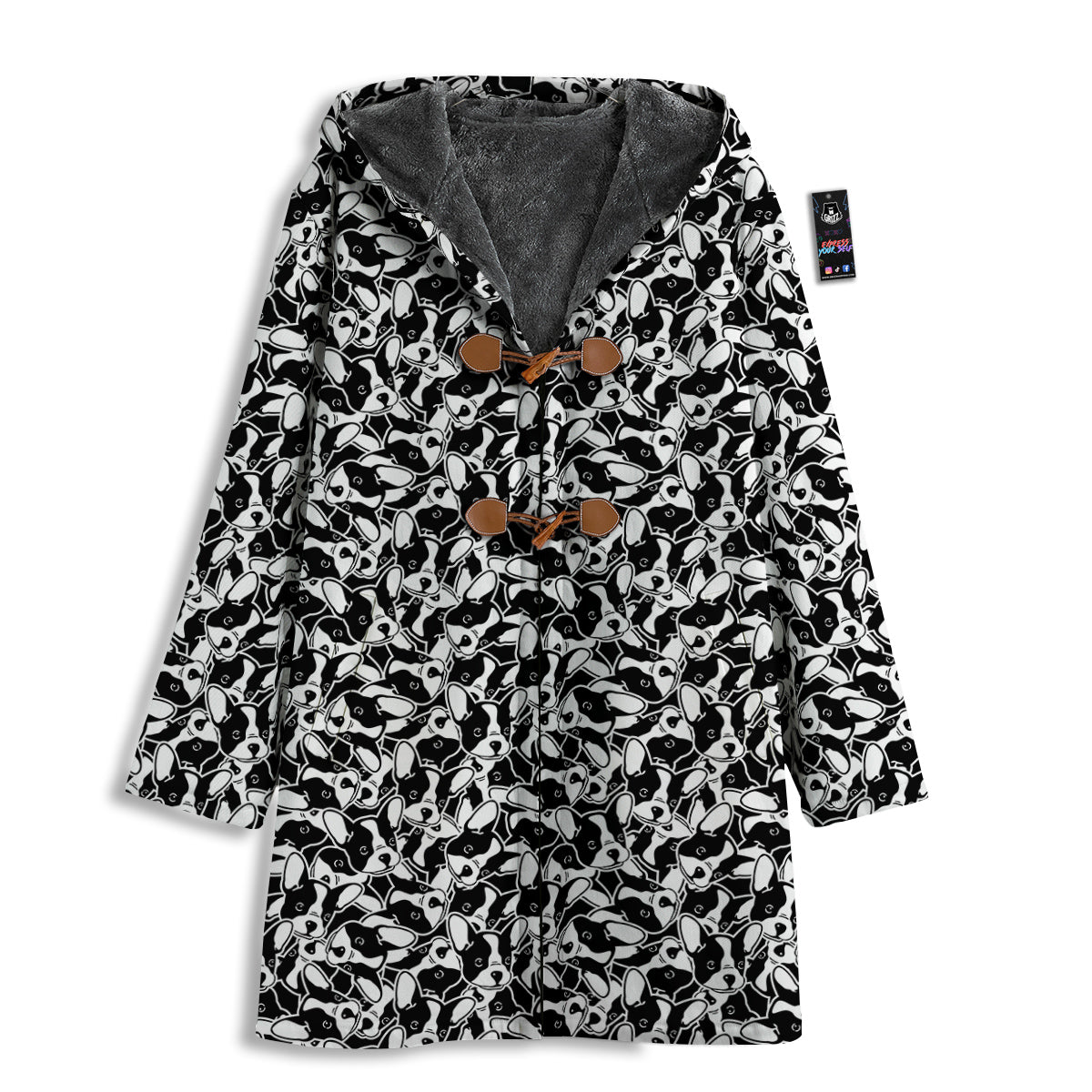 French Bulldog Puppy Cute Print Pattern Men's Windbreaker Jacket-grizzshop