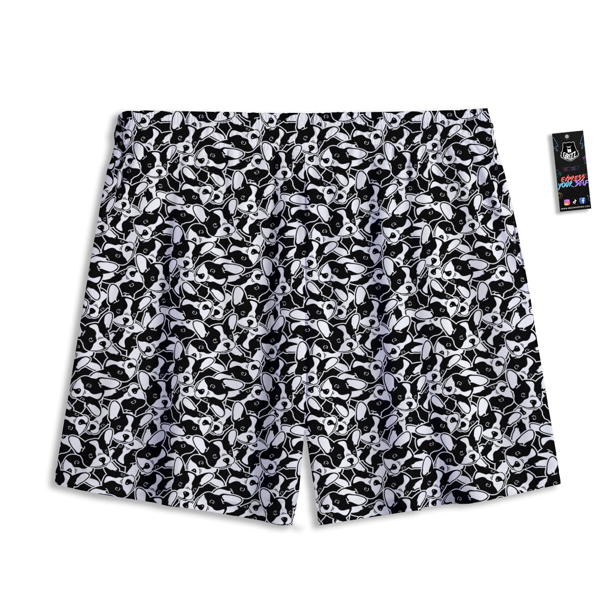 French Bulldog Puppy Cute Print Pattern Mesh Shorts