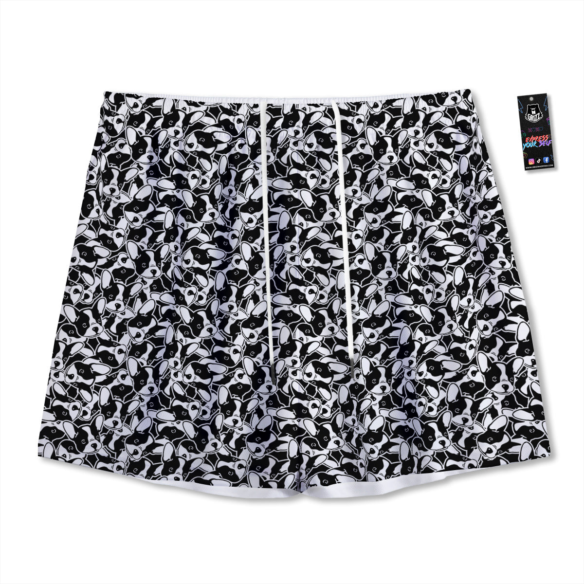 French Bulldog Puppy Cute Print Pattern Mesh Shorts